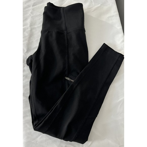 Athleta Leggings Womens Petite XSP Black Athletic Pants High Waisted Capri 22X25 - Picture 1 of 7